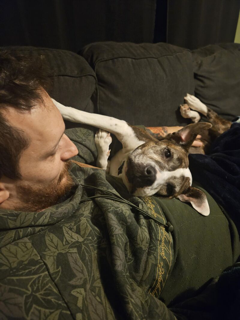 Mya always loves snuggles!