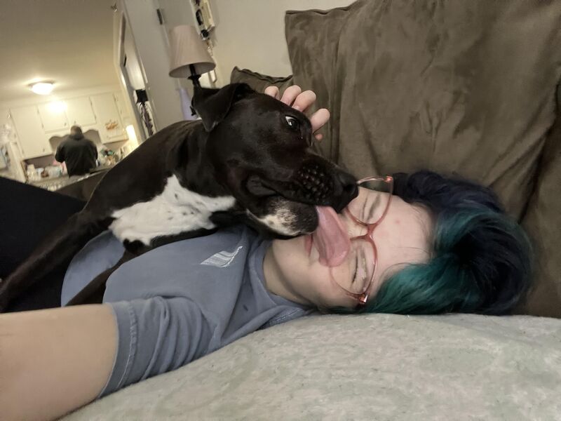 The only “attacking” he does are kisses