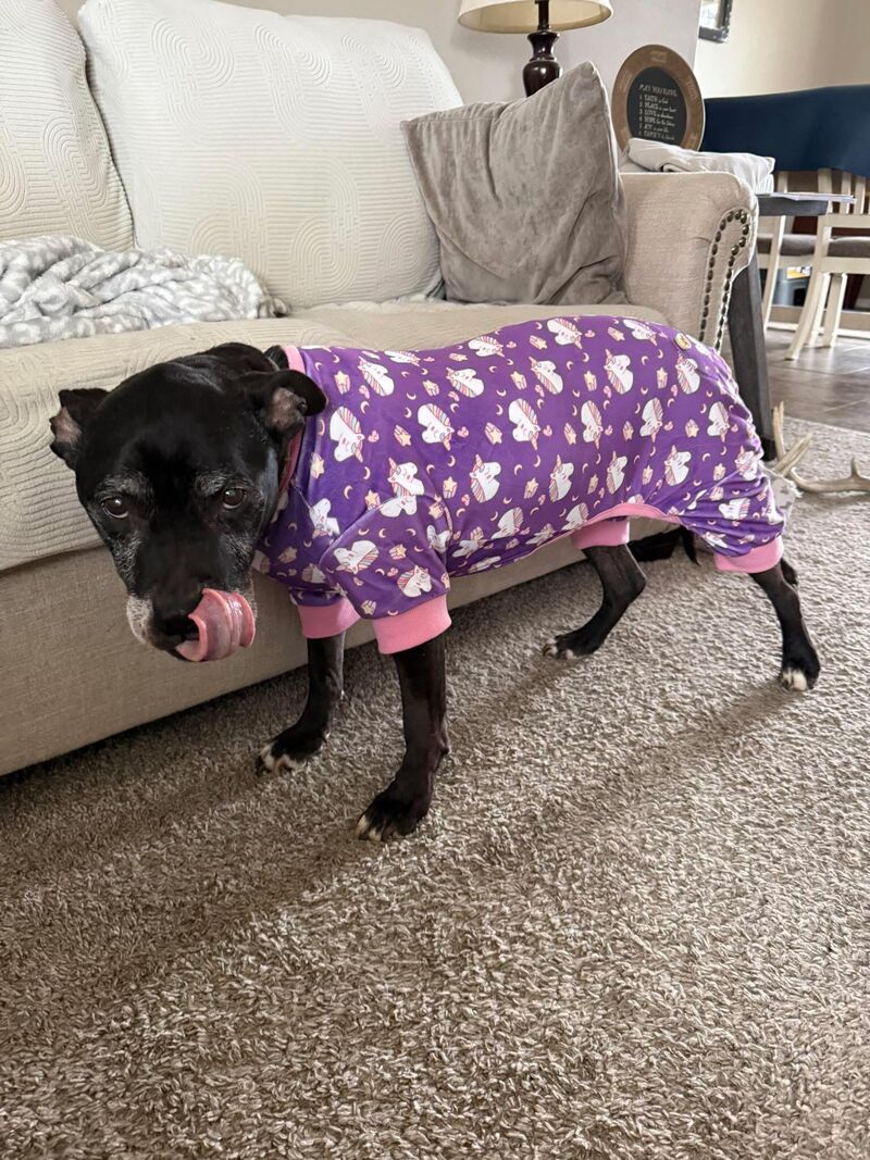 She’s 16 years old and always feel good for wearing Pajamas…
