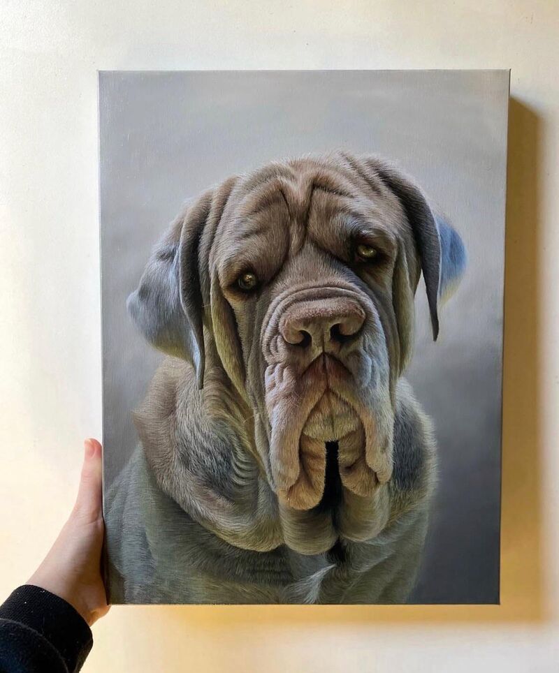 Hyper-Realistic Pet Portrait I Painted Recently
