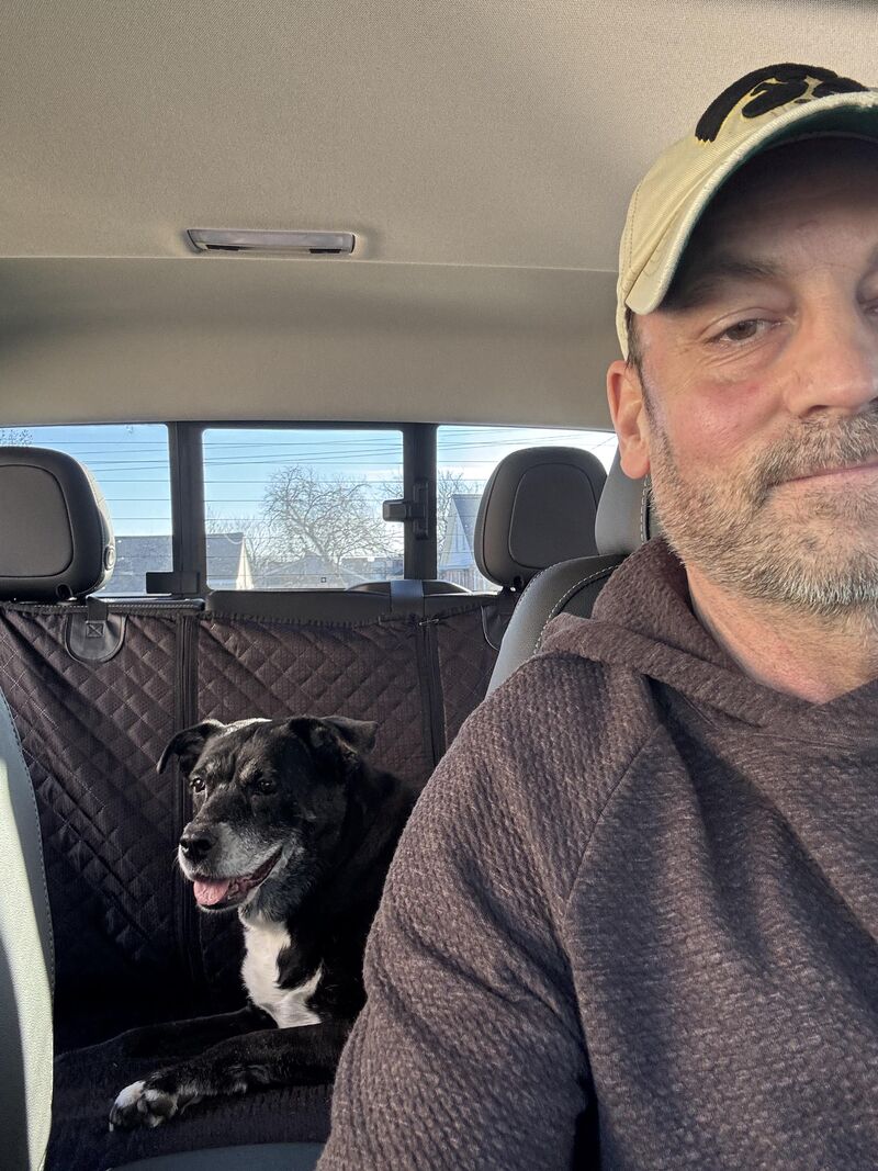 Enjoying our last months. She loves her truck rides.❤️💔